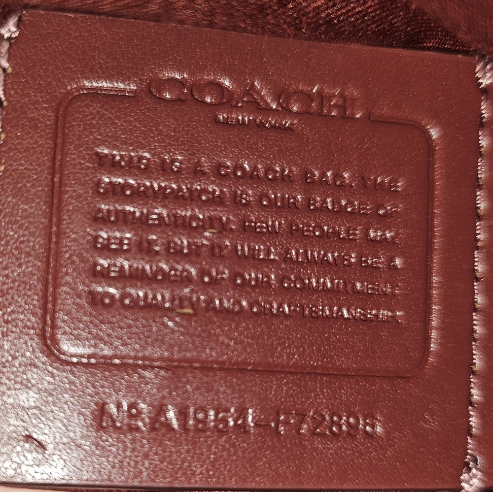 Coach Crossbody Pink, Tan & Red Like New - Picture 10 of 10